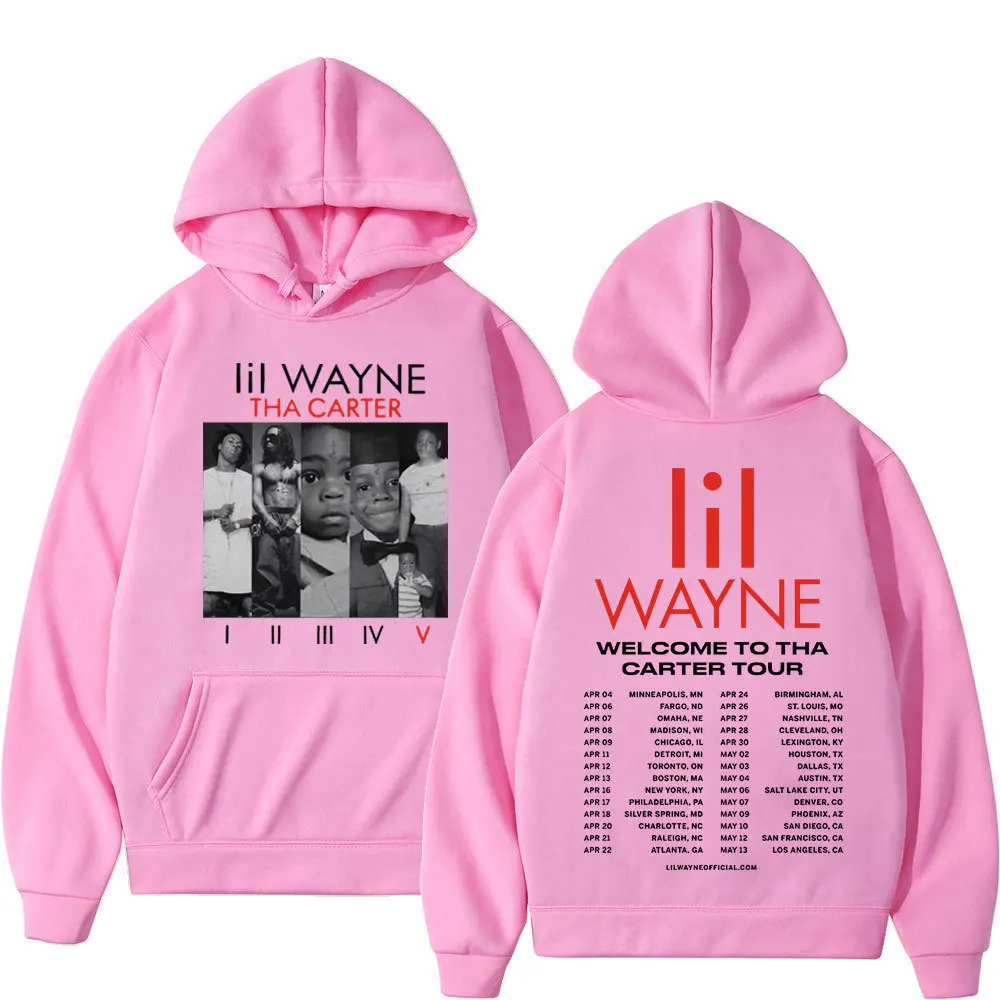 Lil Wayne double-sided printed hoodie for couples. Autumn_winter street style loose pullover sweatshirt for men and women.