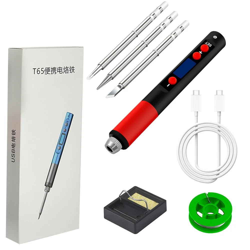 USB Smart Soldering Iron QC/PD Power Protocol Charging Model Portable Soldering Iron Temperature Adjustable Maintenance Tool