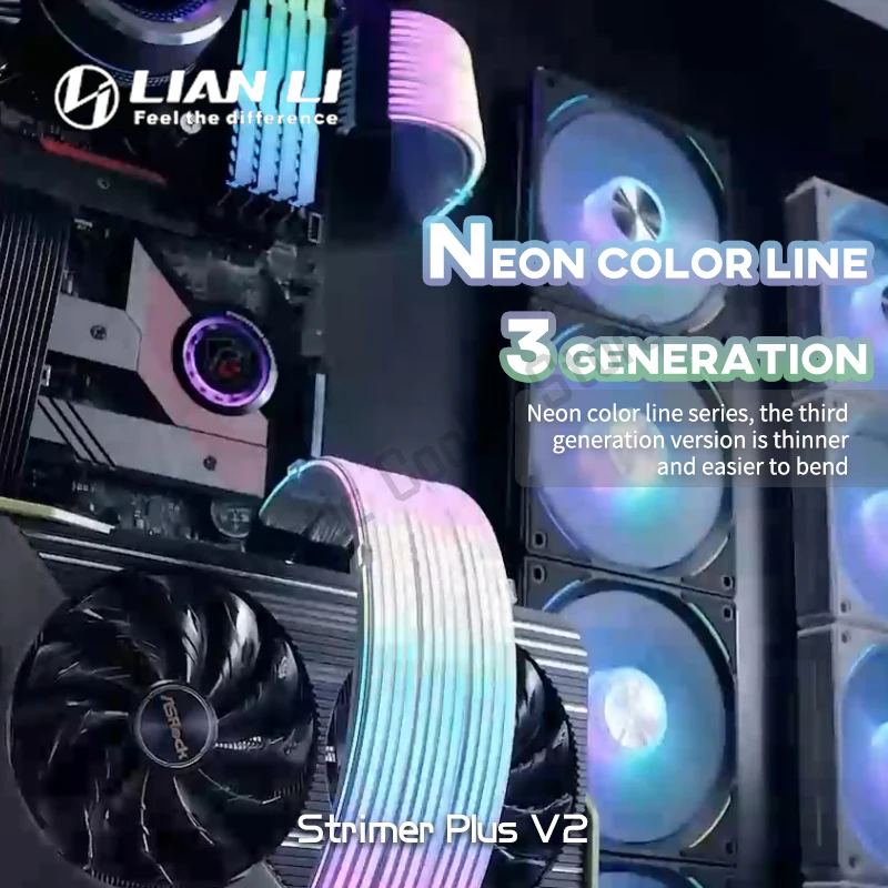 Liên Lý Strimer Plus V2 RGB Nối Dài Addressable,Gen.3th ATX24pin,GPU Dual/Ba 8pin, đổi Máy Tính Tủ PSU Cáp Chính Thức