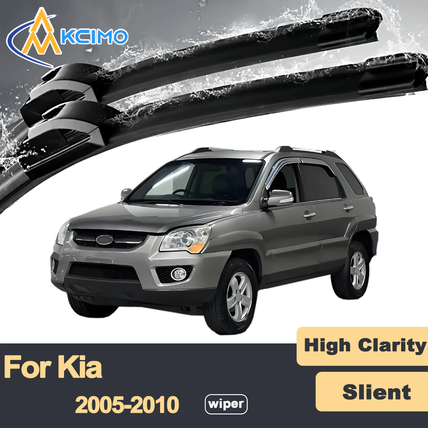 

Premium Rubber Durable Silent Windshield Wiper Blades 2pcs for Kia Sportage JE KM 2005-2010 Front Wiper Blades Set
