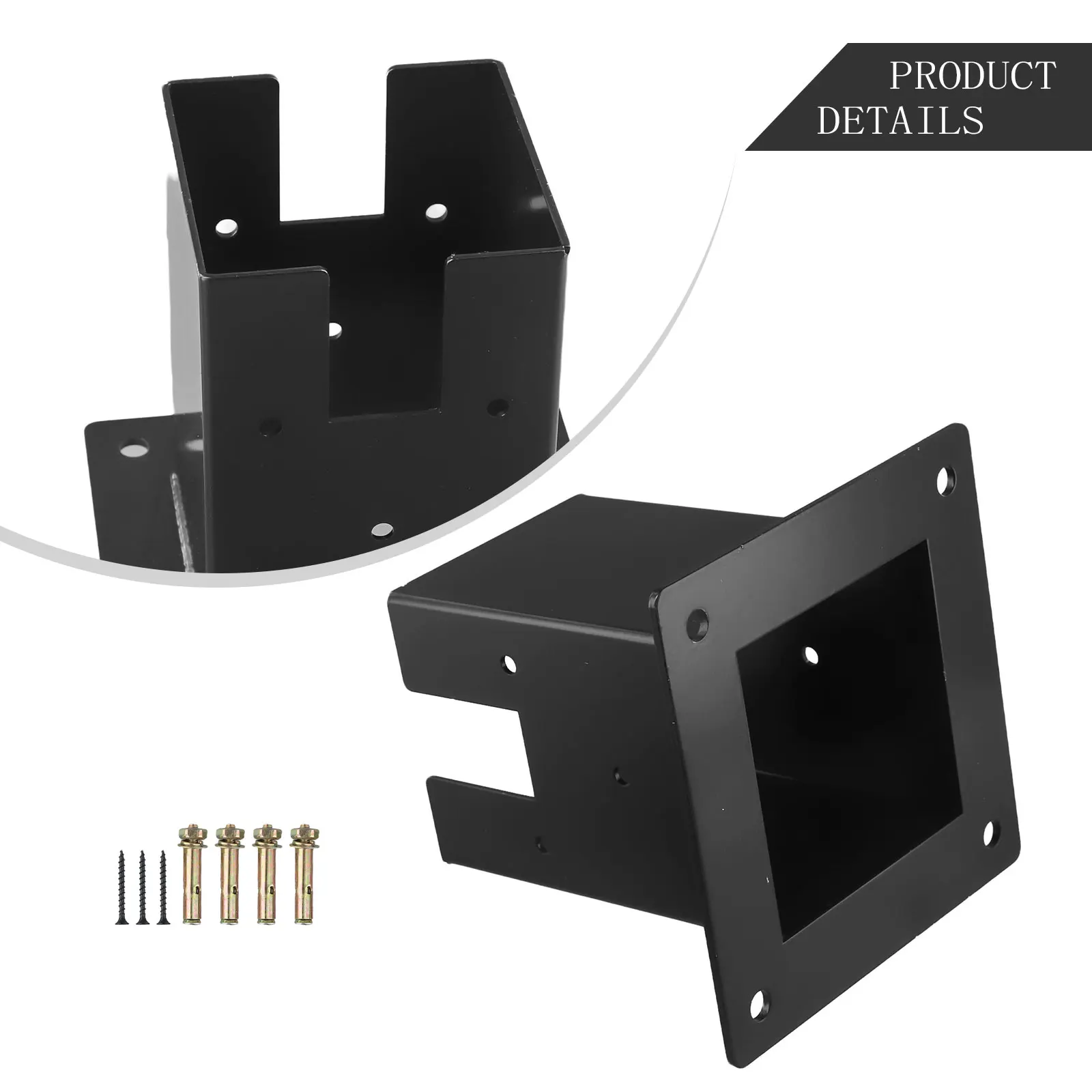 

1set Right Angle Corner Bracket With Pergola Post Base For Wood Beams Elevated Stand Garden Outdoor Living Tools Accessories