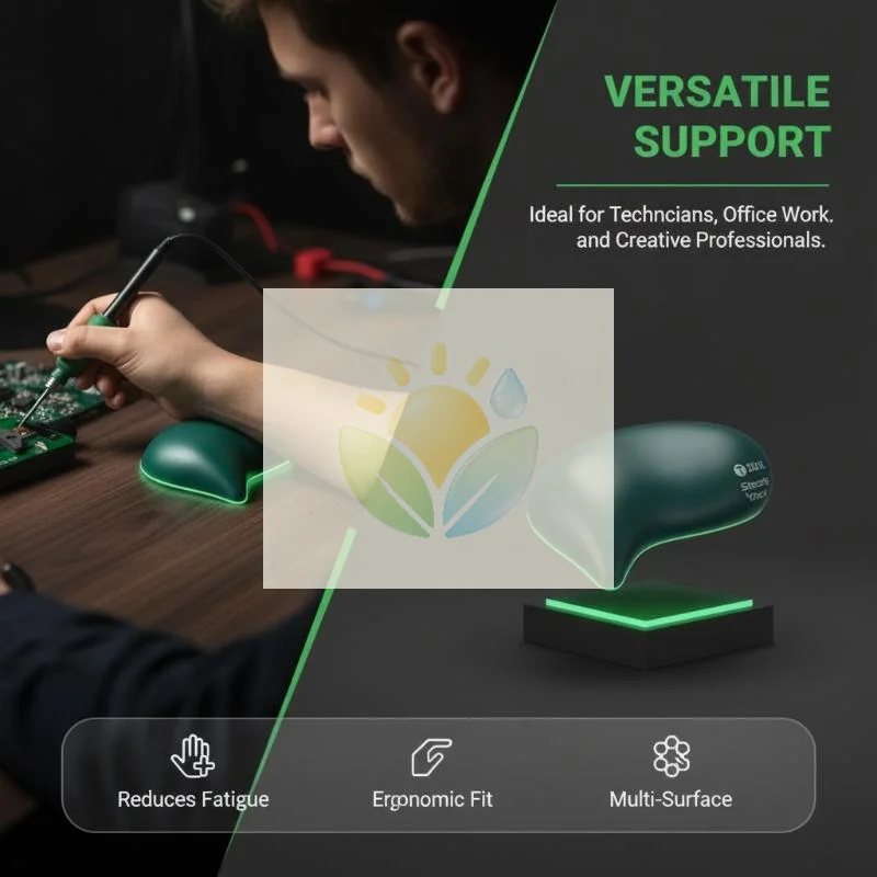 2Pcs 2UUL Anti-Fatigue Wrist Rest Eco-friendly Material Steady Dock for Electronics Repair Work Hand Protection