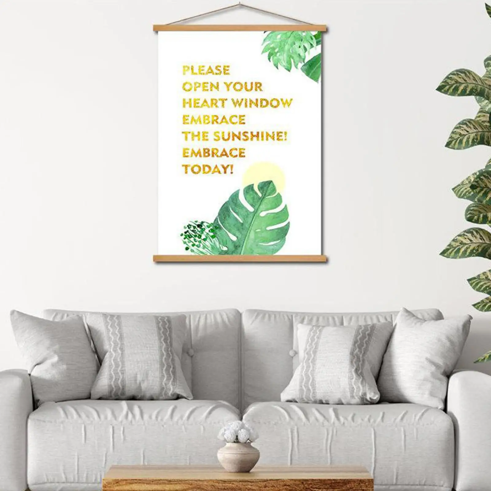 Magnetic Poster Hanger Wood Frame Print Holder for Wall Painting Framed Artwork Display for Living Room or Gallery