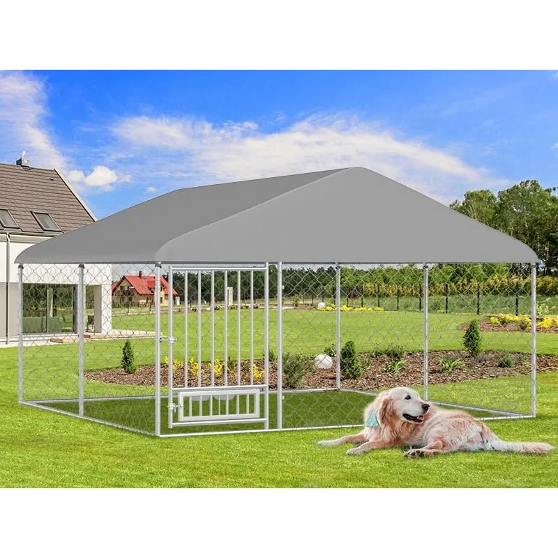 10'x10' Outdoor Dog Kennel with Roof, Customized