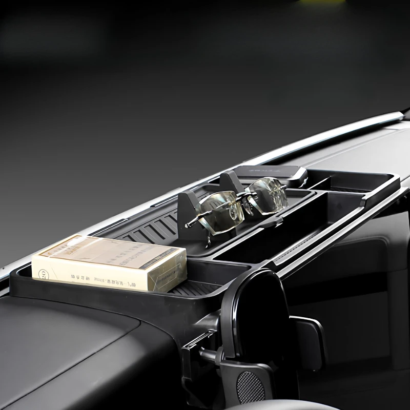 

For Cherry iCAR V23 Dashboard Storage Box ABS Center Console Navigation Screen Back Organizer Tray Interior Tidying Accessories