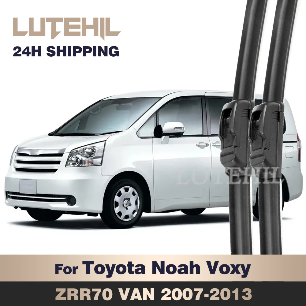

LUTEHIL Wiper For Toyota Noah Voxy ZRR70 VAN 2007-2013 2008 2009 Front Wiper Blades Windshield Windscreen Window Brush 26"+16"