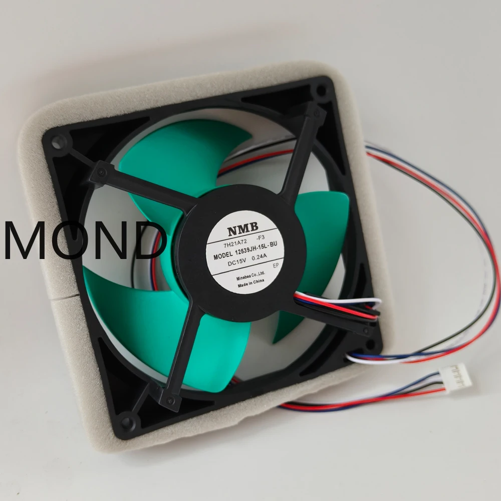 12539JH-15L-BU Refrigerator Cooling Fan NMB NMB-MAT for Haier Panasonic Meiji Refrigerator Fan DC15V 0.24A 12cm 13*13*2Cm