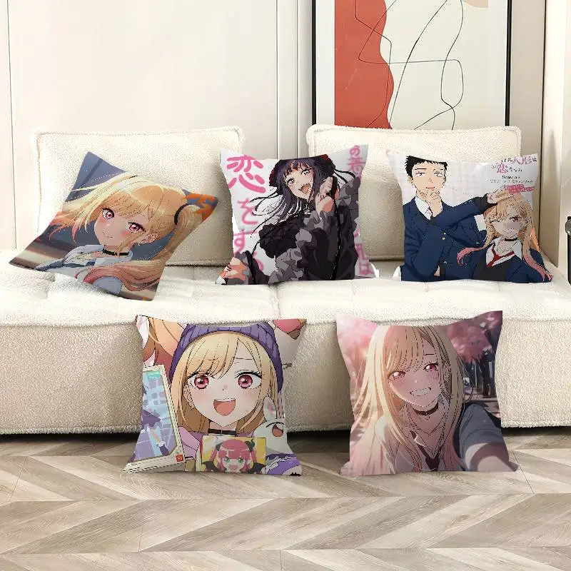 Anime M-My Dress-Up Darling Cushion Cover Inches Farmhouse Decor Home Throw Pillow Covers For Couch Decorations