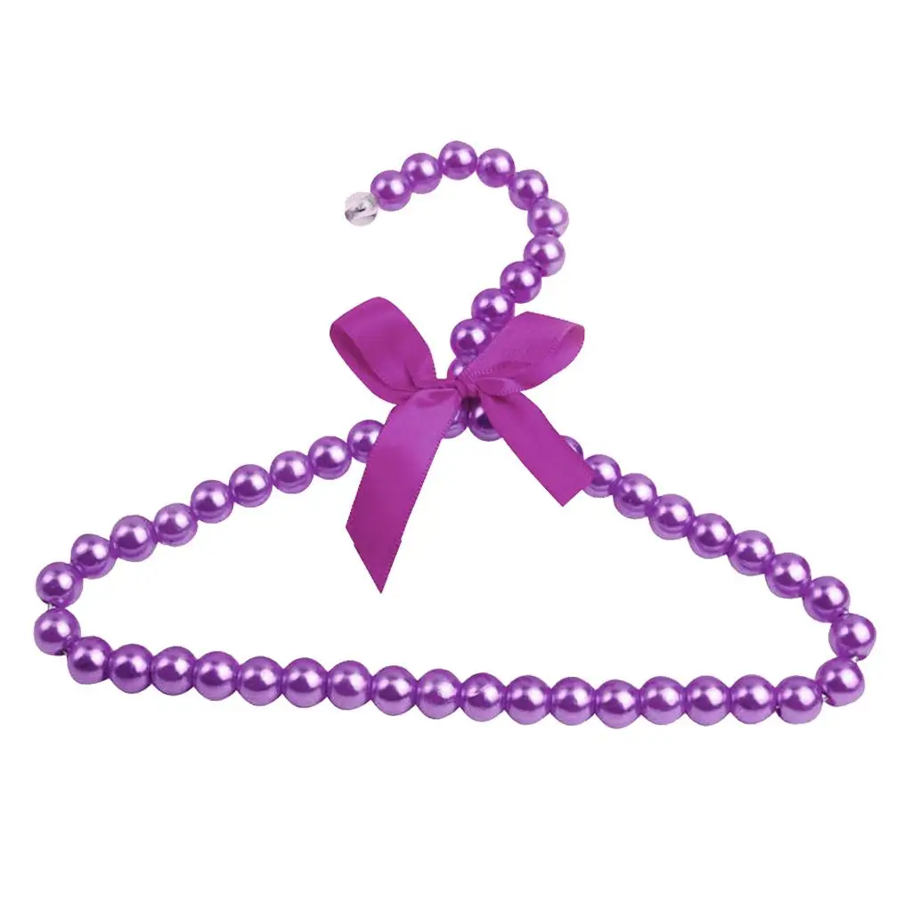 プラスチック製の衣類ハンガー,人形の服のアクセサリー,紫,18インチ,2〜4パック