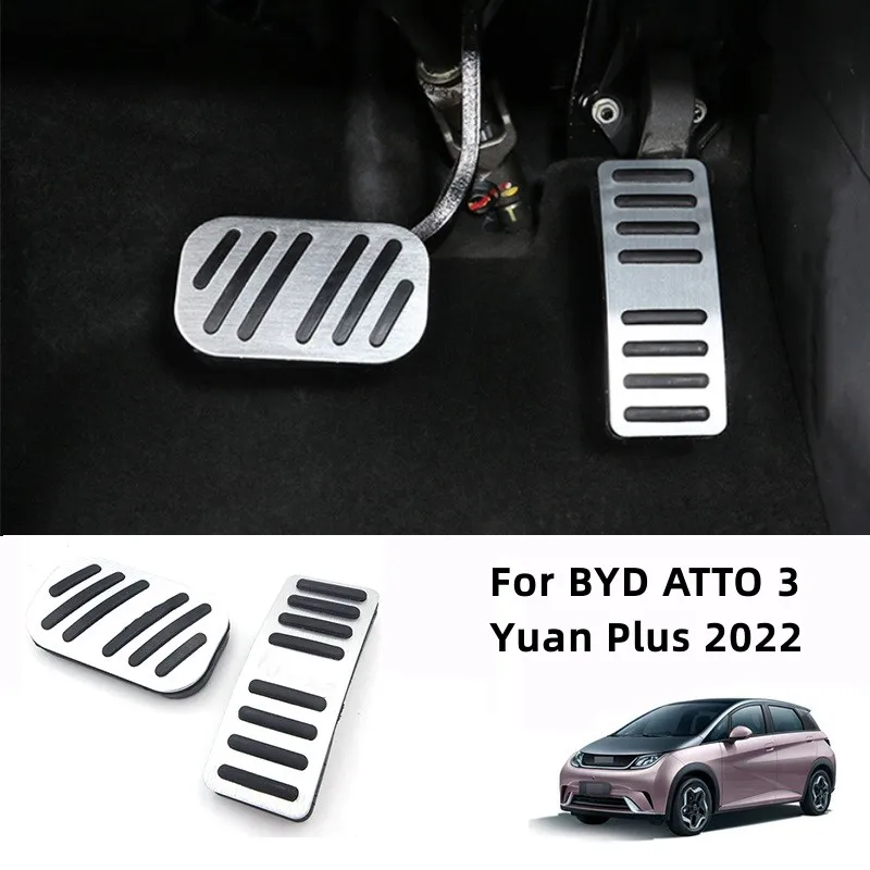 

For BYD ATTO 3 Yuan Plus 2022 Car Pedals Brake Accelerator Pedal Cover Anti-slip Alumium Alloy Foot Pedal Pad Accessories