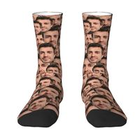 Custom Alonso Head Men Women Crew Socks Unisex Fun 3D Printed Fernando Sports Car Dress Socks