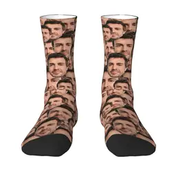 Unisex 3D Impresso Alonso Crew Socks, Sports Car Dress Socks, Custom, Alonso Head, Homens e Mulheres