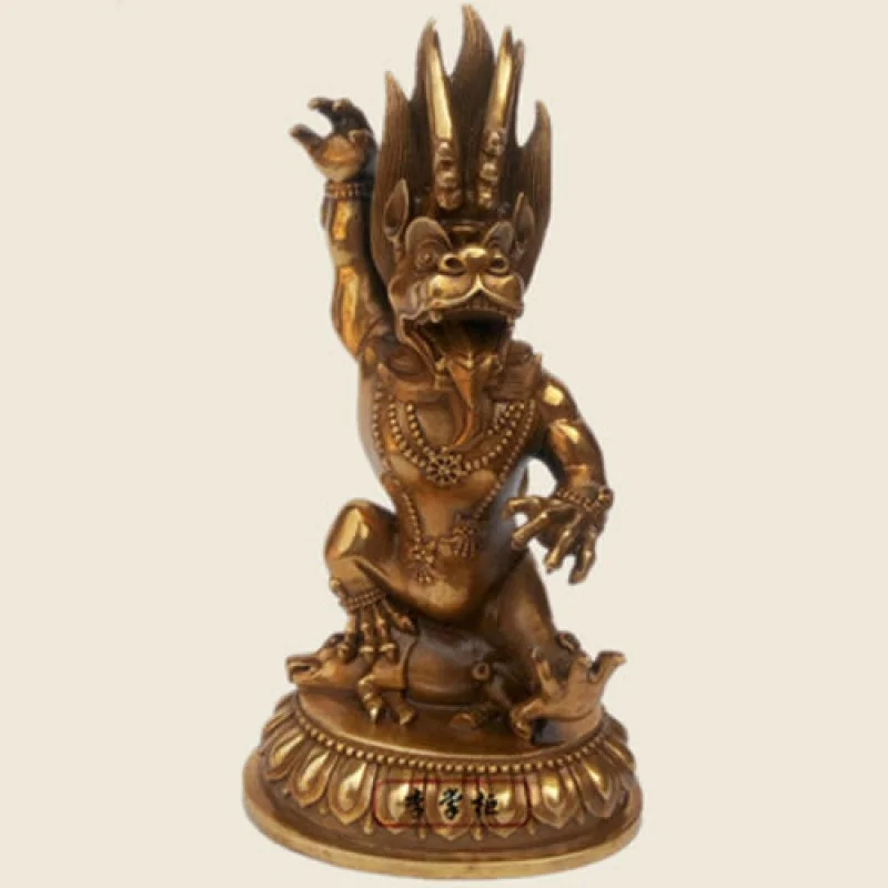 22cm Buddha Statue Beast Auspicious Guardian Beastmaster Protector