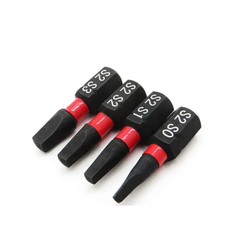 Lixiu 25mm magnetic square screwdriver bit set s2 steel screw hardness of secondary annealing forging can reach 58hrc