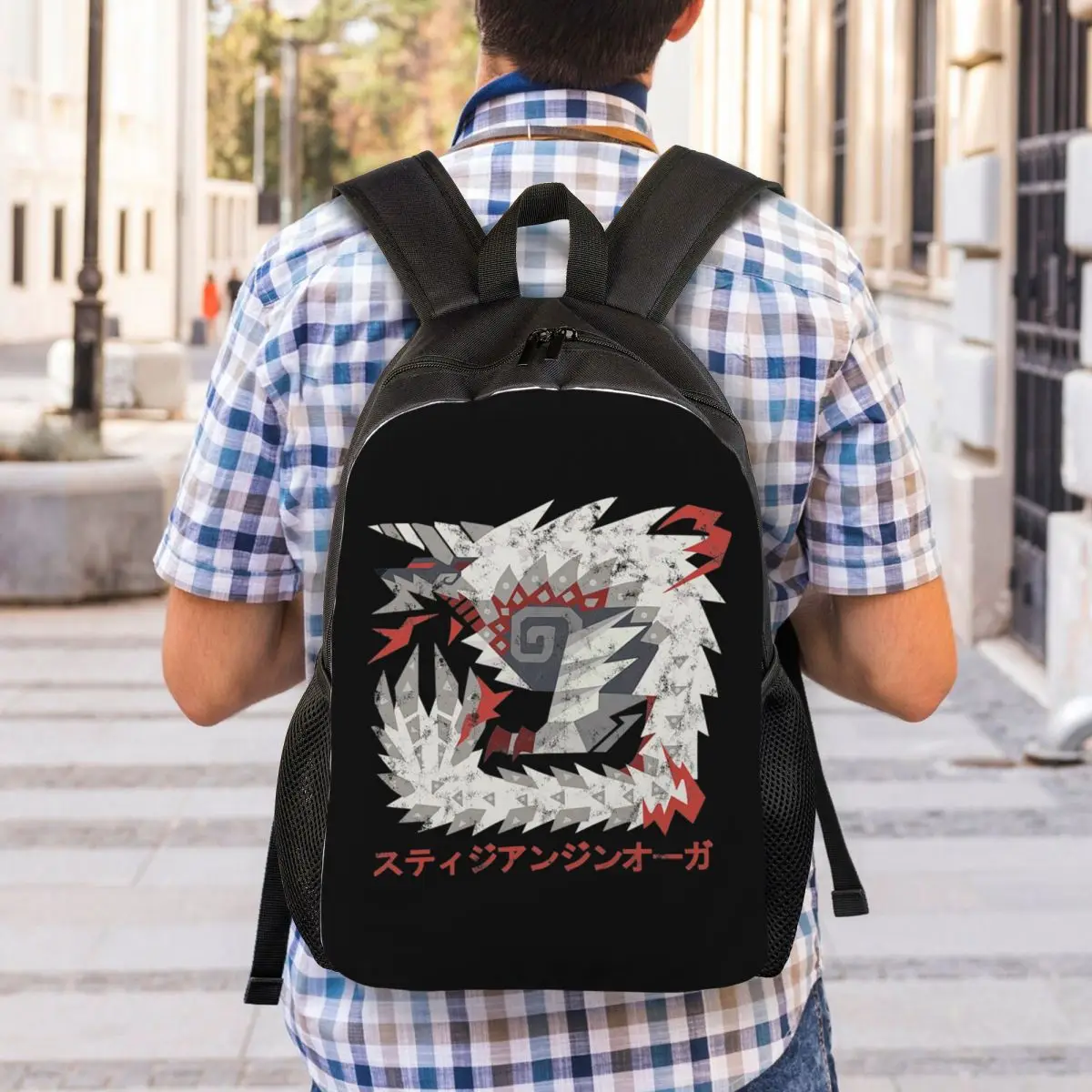 Monster Hunter Backpack Student Boys Girls BookBag School Bag Computer Shoulder Bags