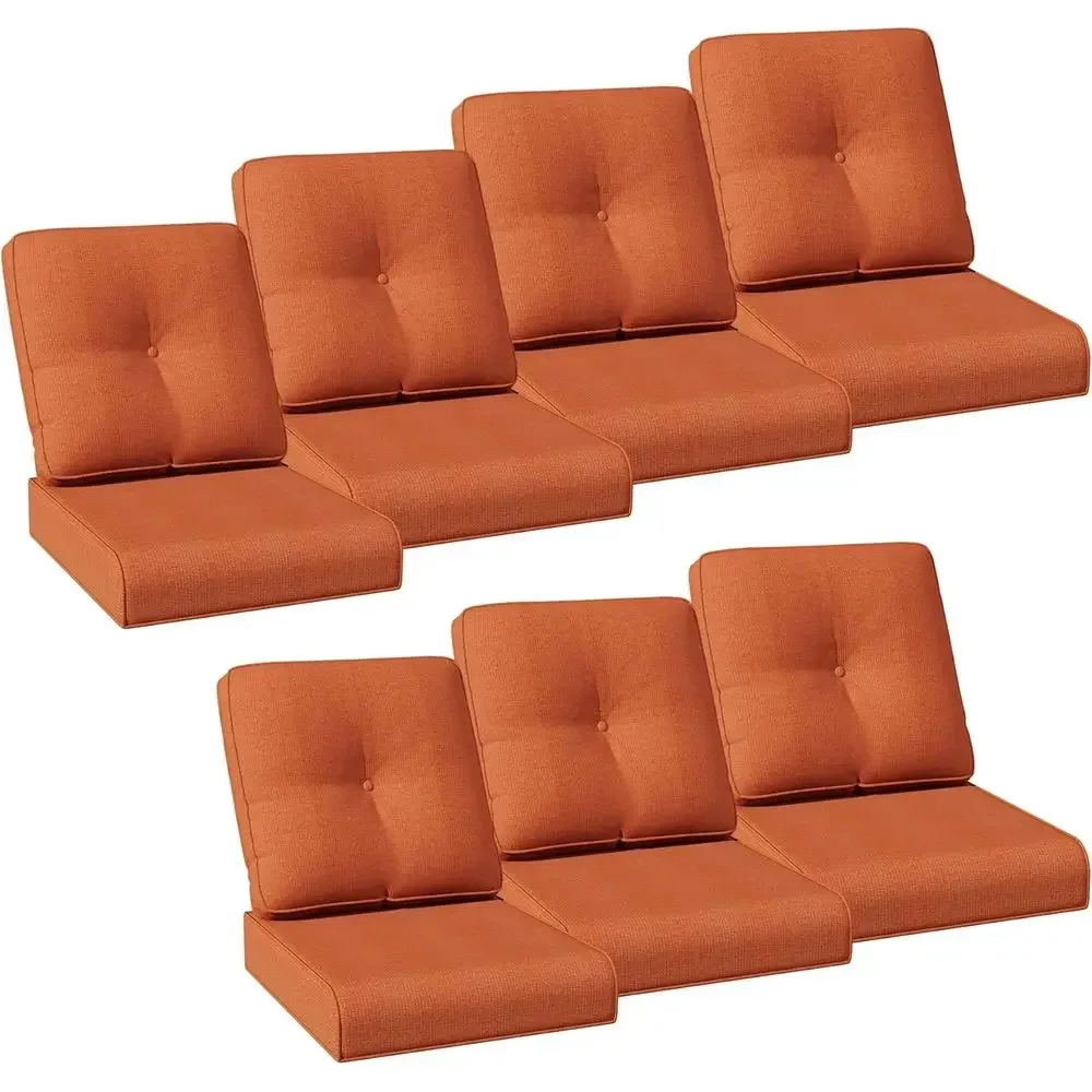 Outdoor Chair Cushions Set, 22x25/22x24 Inch Patio urniture Deep Seat Cushions, Water Resistant & Thick Cushion, Outdoor Replace