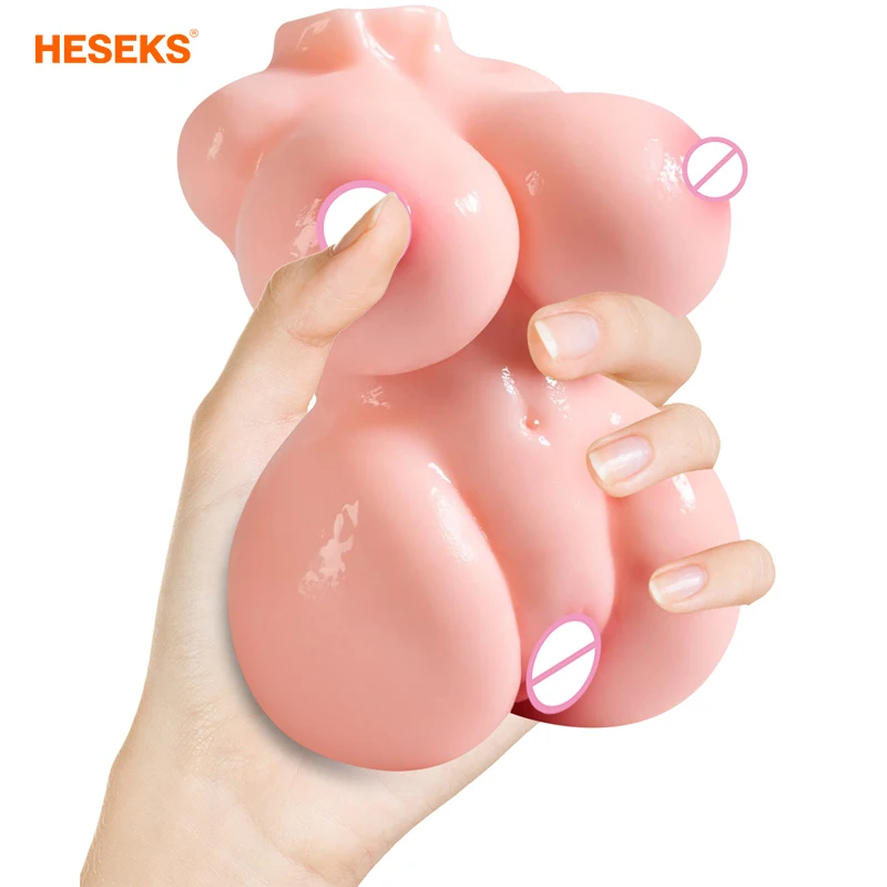 HESEKS Mini Sex Doll Male Masturbator Mini Love Doll Lifelike Pocket Pussy 3D Realistic Textured Vagina Soft Boobs Sexy Toys 18+