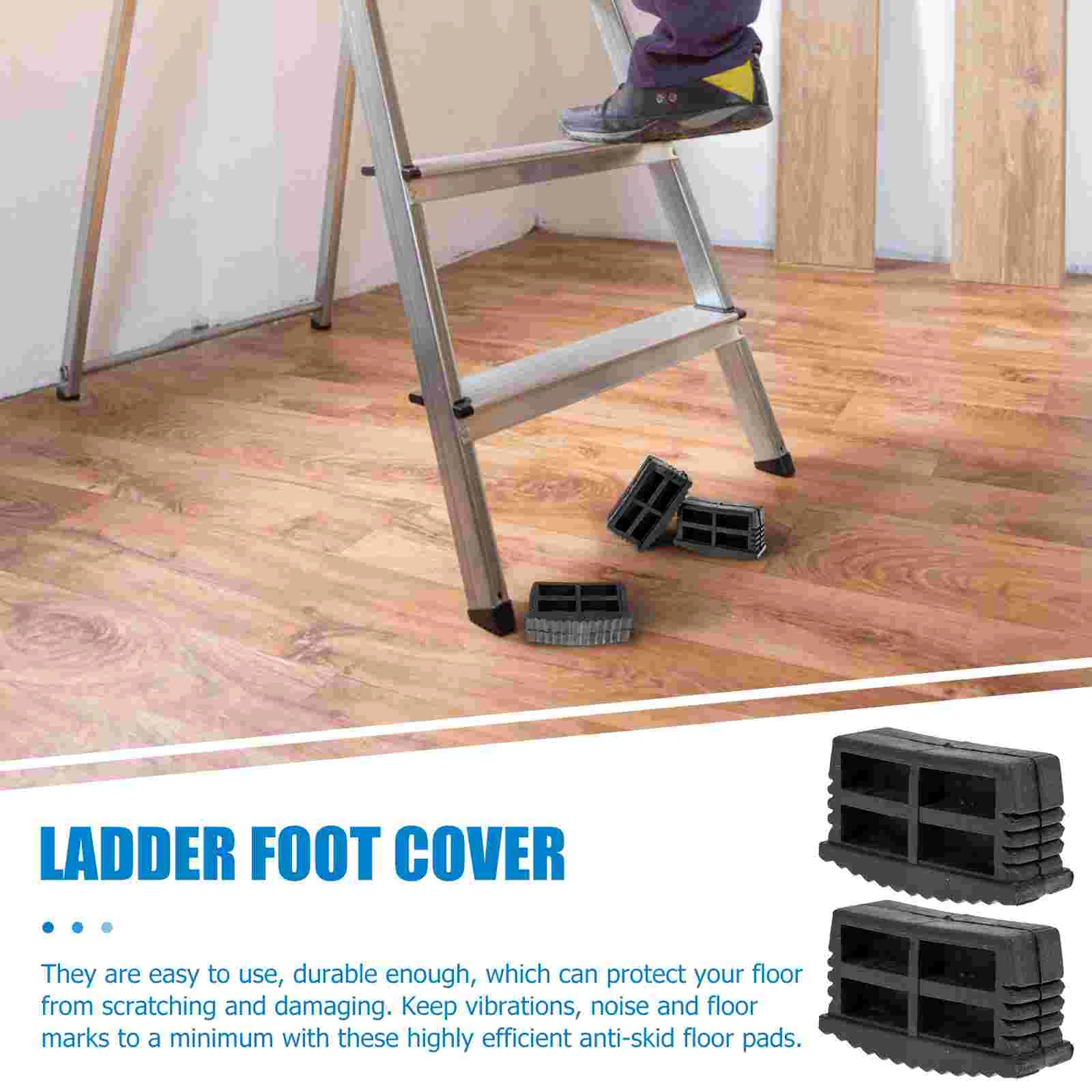 4 Pcs Ladders For Home Foot Cover Step Feet Caps Covers Telescopic Leg Protector Anti Rubber Tips