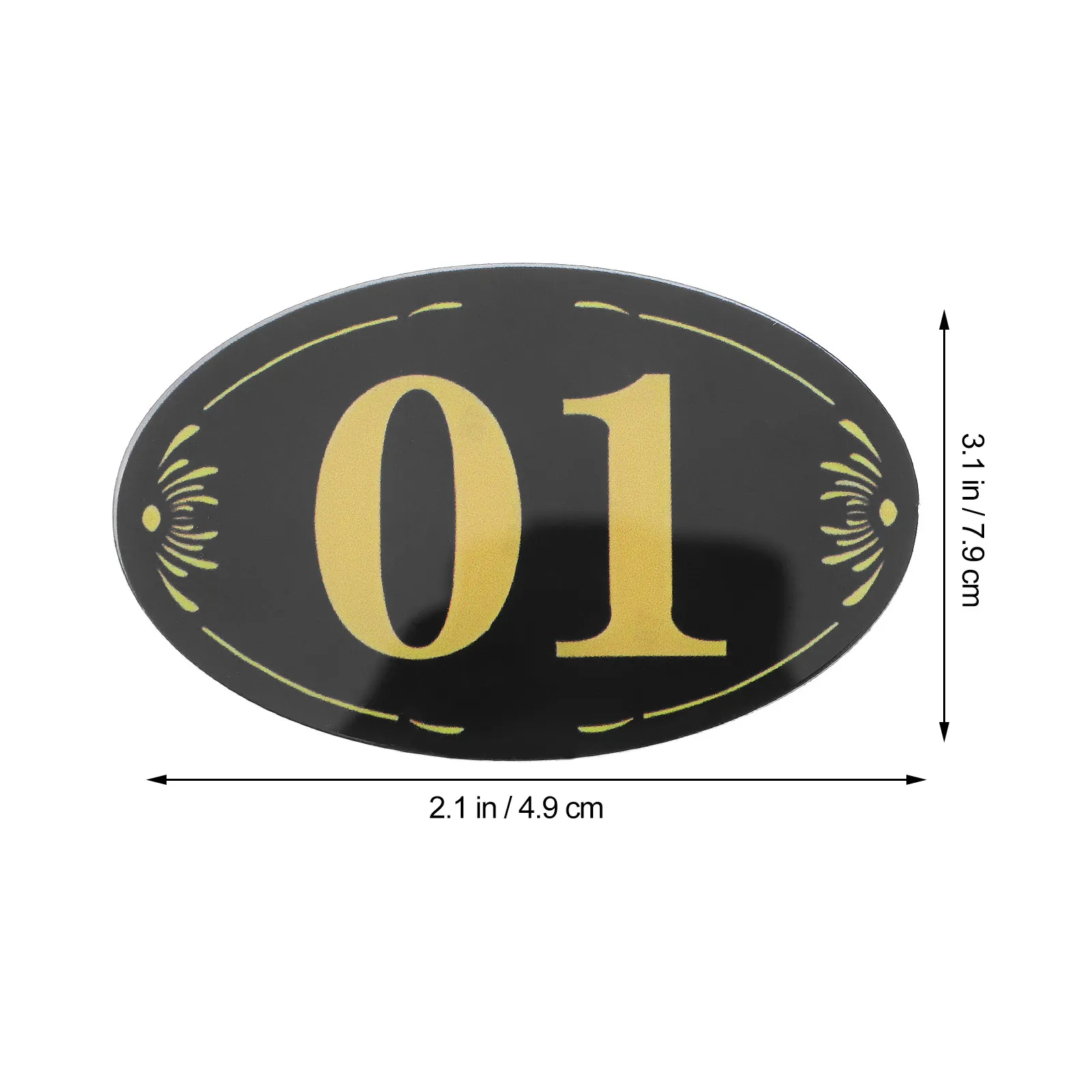 Locker Number Stickers 10Pcs Strong Adhesive Plastic Door Labels for School Office Gym Hotel Cabinet