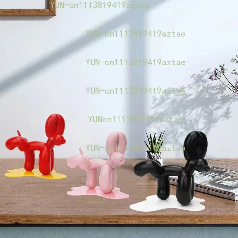 21.5cm Resin Abstract Peeing Balloon Dog Statue Art Decor Collectible Sculpture Craft Tabletop Home Decorations Animal Figurine