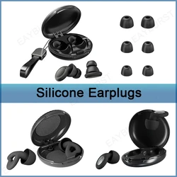 Sleeping Earplugs 32dB Noise Cancelling Ear Plugs for Sleeping Concerts Work Plane Travel Reusable Waterproof Silicone Earplugs