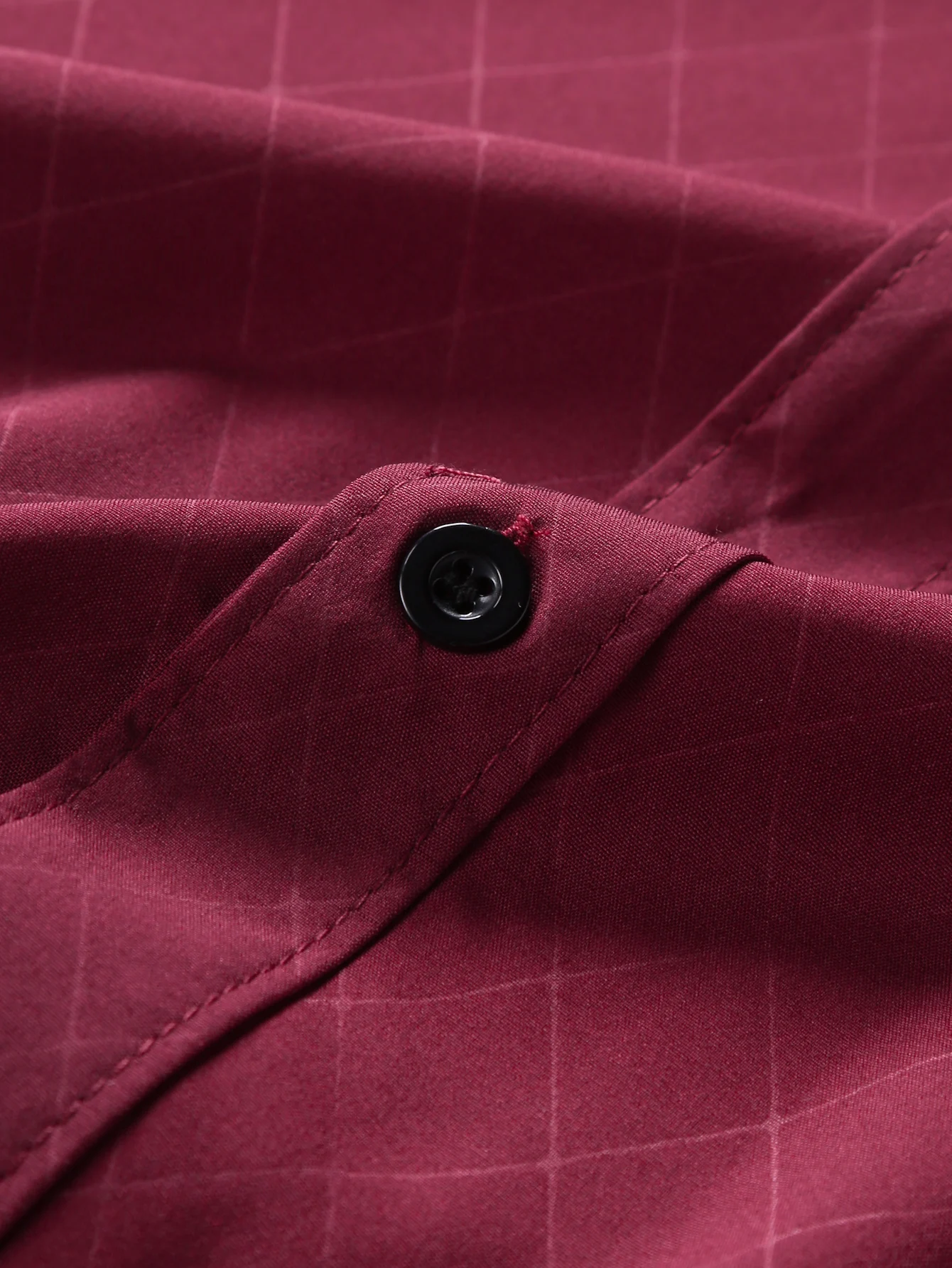 Camicia a maniche lunghe color block casual da lavoro da uomo, elegante abbigliamento da ufficio, comodo tessuto di cotone perfetto per l'uso quotidiano