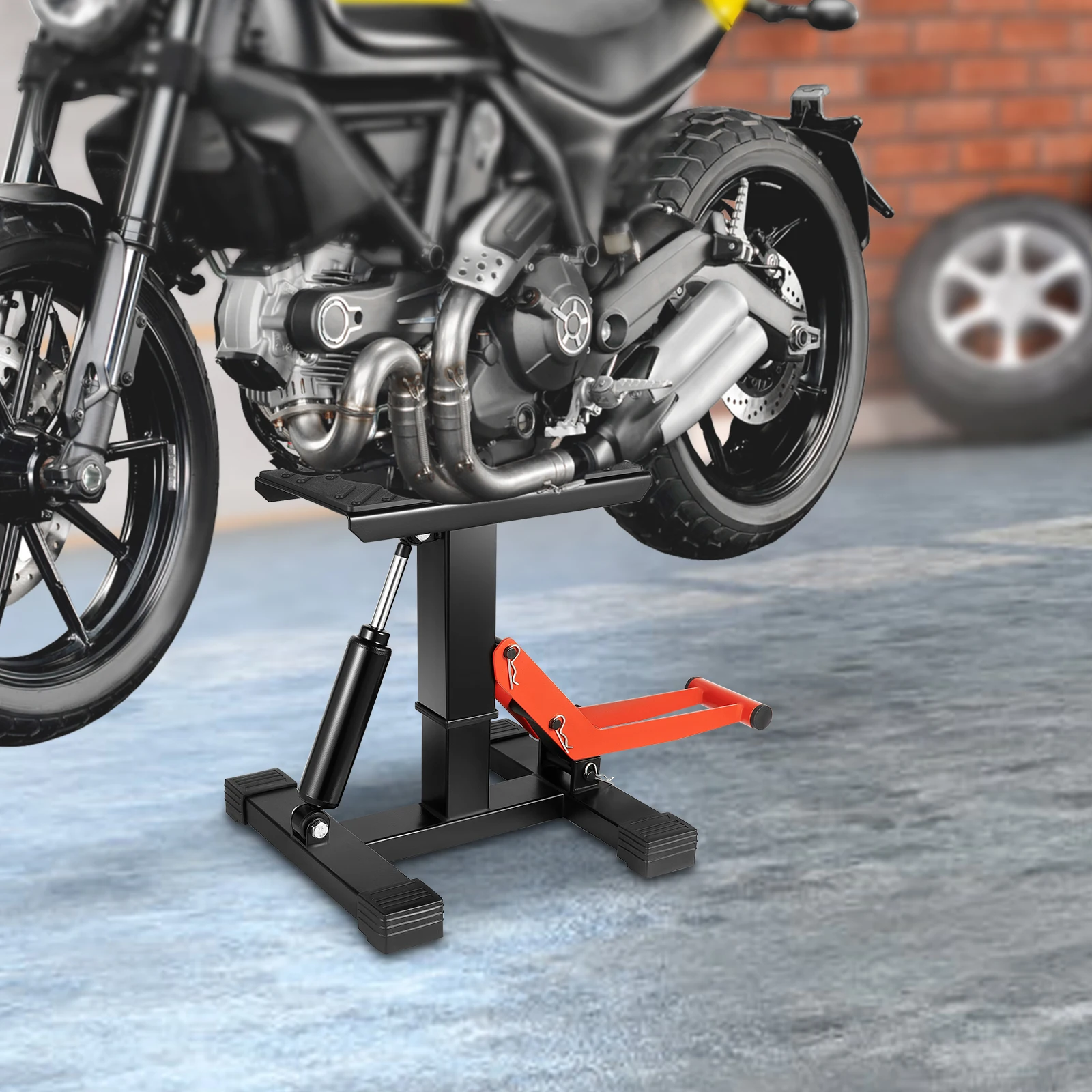 Motorrad-Hebeständer Motorrad-Hydraulik-Hebeständer Motorrad-Reparaturhocker Höhenverstellbar für Motorradreparaturen – Detail 4