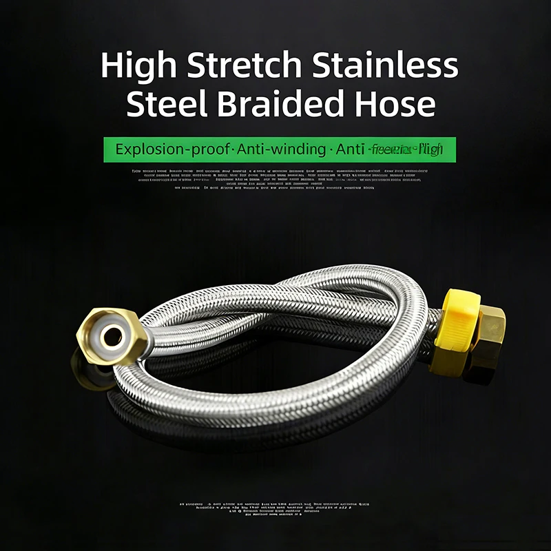 

Stainless Steel Braided Tubing High-Pressure Thickened Hot And Cold Water Inlet Pipe