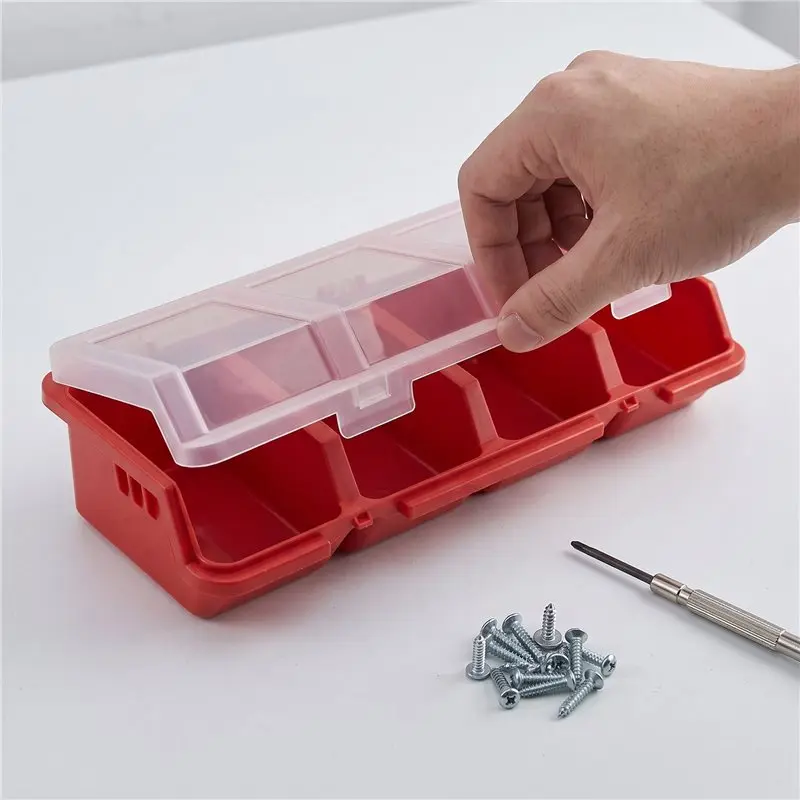 AA81-8X Mini Screw Parts Box Storage Case Recycled Material 400.0G Red