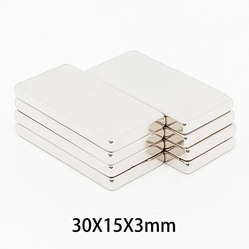 2/5/10/15/20/30/50PCS 30X15X3mm Block Super Powerful Strong Magnetic Magnets 30*15*3 Quadrate Permanent NdFeB Magnets 30x15x3