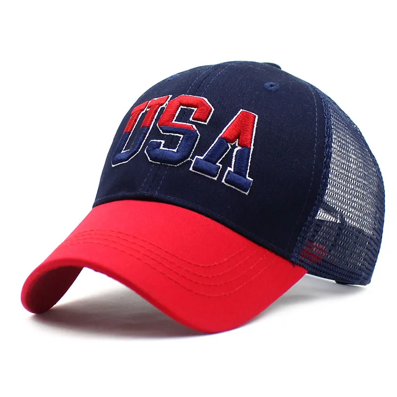 Spring Summer American Flag Baseball Cap Classic USA Embroidered Presiden Voting Peaked Cap Sunhat for Men Women