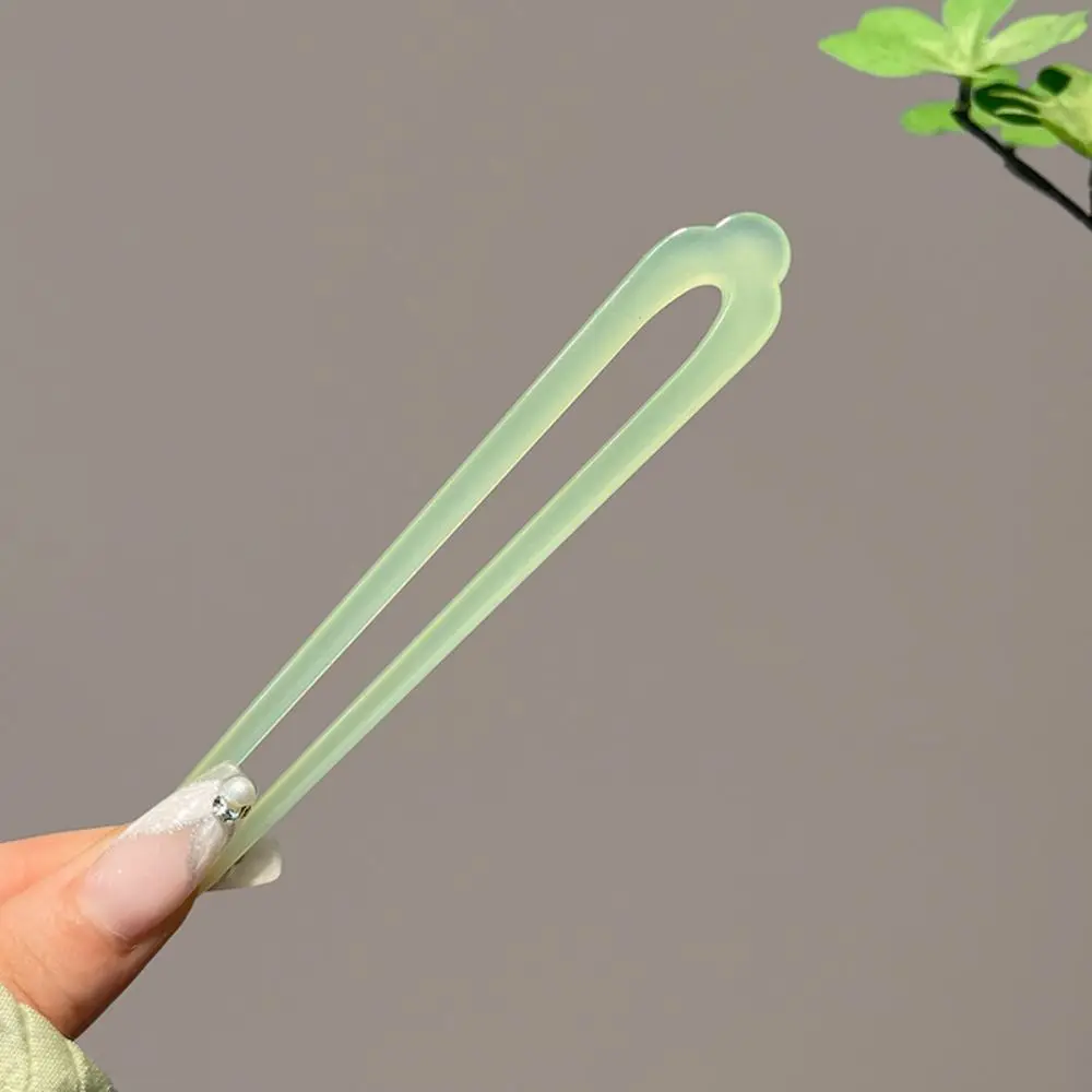 Acetic Acid U Shape Hairpin Chinese Style Hair Chopstick Chinese Style Hair Stick Hanfu Headwear Hair Fork Hairstyle Design Tool