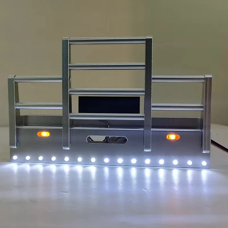 1set Aluminum Alloy Front Bumper Light for 1/14 Tamiya RC Truck Car King Hauler 56344 56301 Diy Parts Toys - Image 2