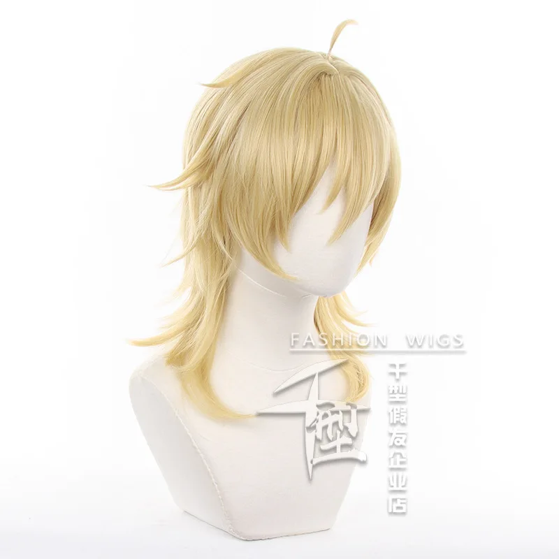 Game ES Ensemble Stars Hakaze Kaoru Cosplay Wig Hakaze Kaoru Short Flax Gold Heat Resistant Hair Hakaze Kaoru Wigs