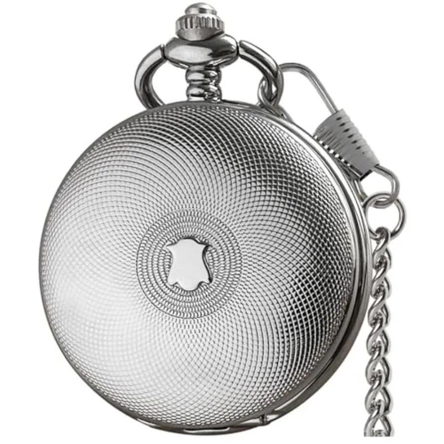 

Vintage Hand Wind Up Pocket Watches for Men, Mechanical Pocket Watch with Chain, Mens Skeleton Pocketwatch