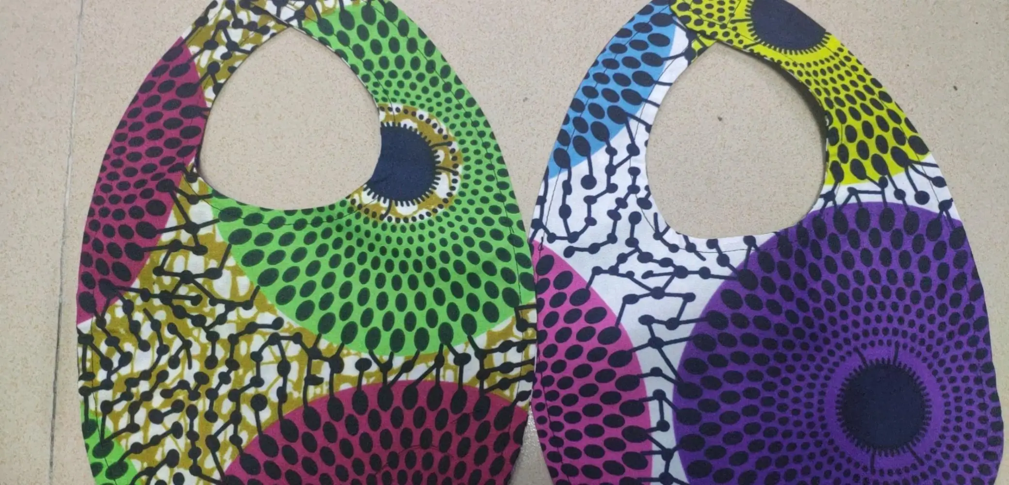 African Ankara batik print bib baby bib children's anti-dirty bib eating artifact portable and soft
