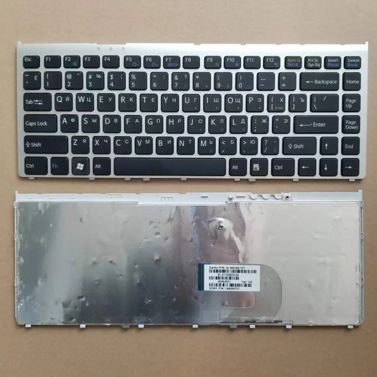 

Новинка для Sony Vaio FW VGN-FW VGN-FW11 VGN-FW21 VGN-FW3 VGN-FW4 Series русская Русская клавиатура для ноутбука с серебряной рамкой