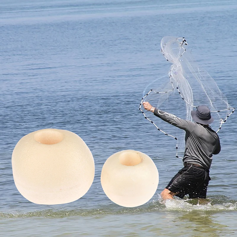 1Pc 6/8CM PVC Round Crab Pot Markers Net Drift Foam Buoy Float Buoy Deep Water Rope Floats For Jet Ski Kayak Anchors Line Boats view 2