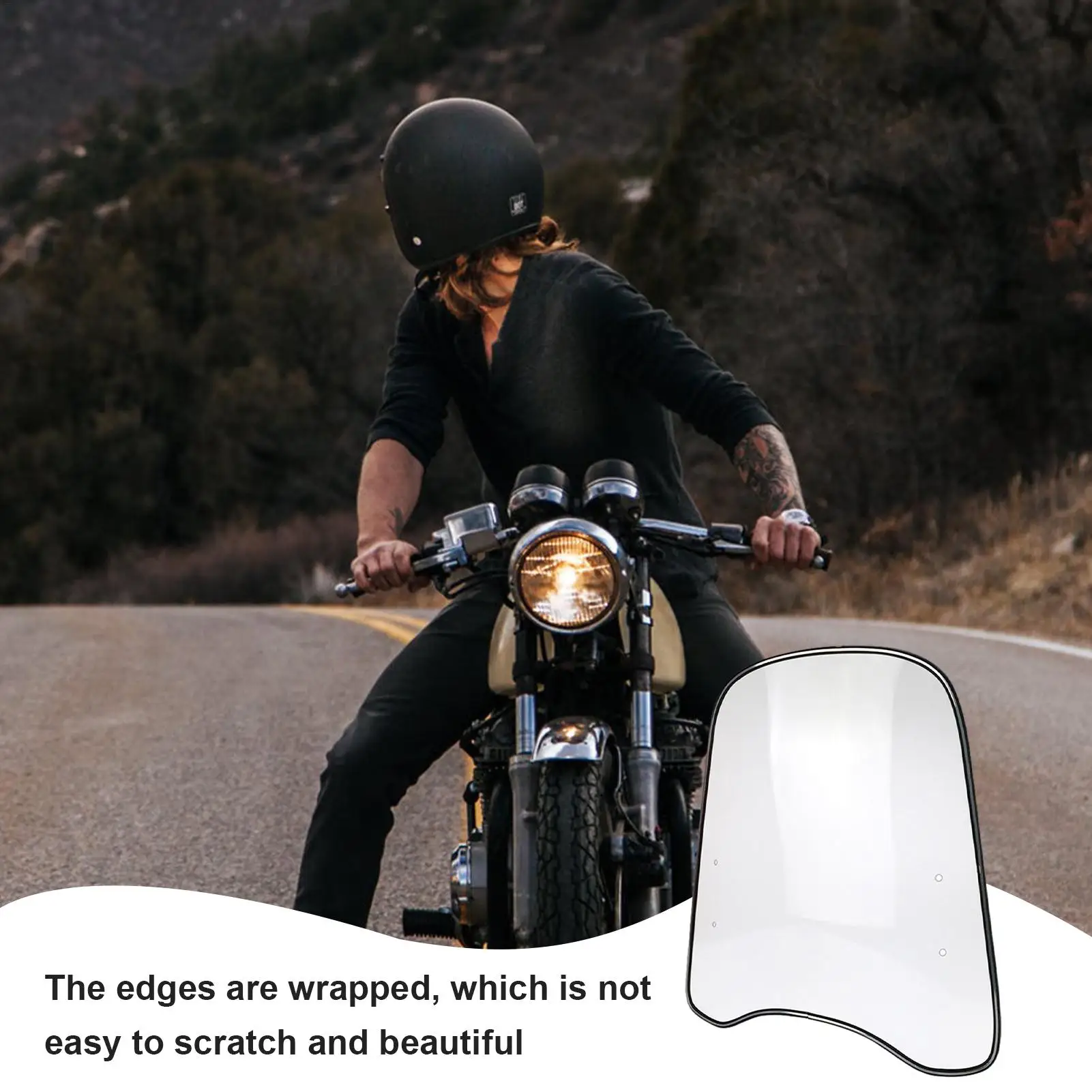 Universal Adjustable Windscreen Wind Deflector Motorcycle Windshield Extension Spoiler Widened Edging Wind Deflector Motorcycle