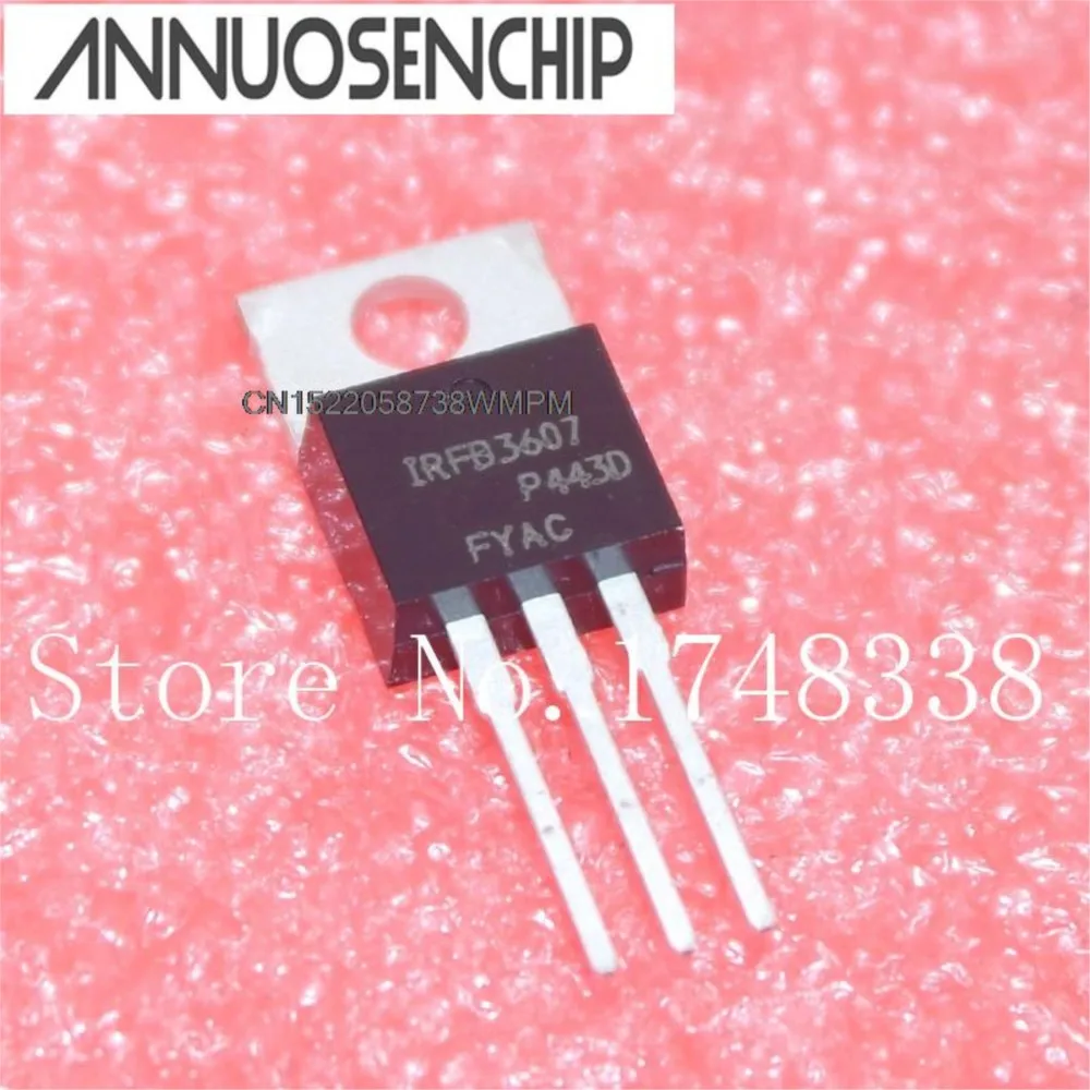 100PCS New and Original N-CH 75V 80A IRFB3607PBF MOSFET TO-220 IRFB3607