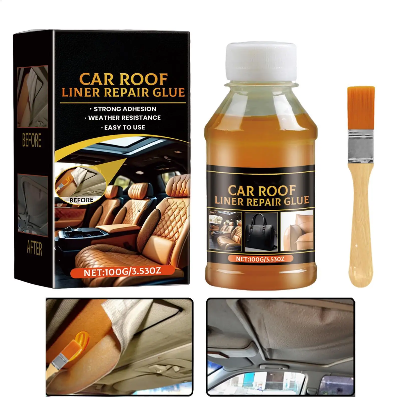 Car Headliner Glue Car Headliner Fabric Glue Self-adhesive Car Interior Roof Repair Glue Leather Repair Powerful Spray Fixes