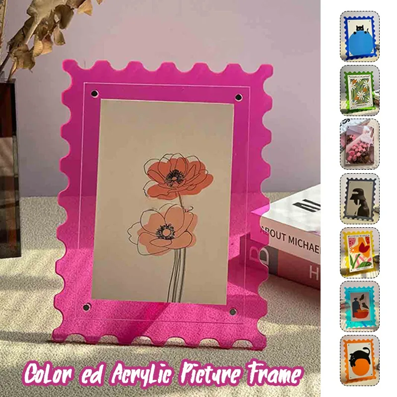 

1PC Acrylic Picture Frame Postcard Splint Display Transparent Desktop Picture Frame Wedding Photo Display Frame Home Decoration