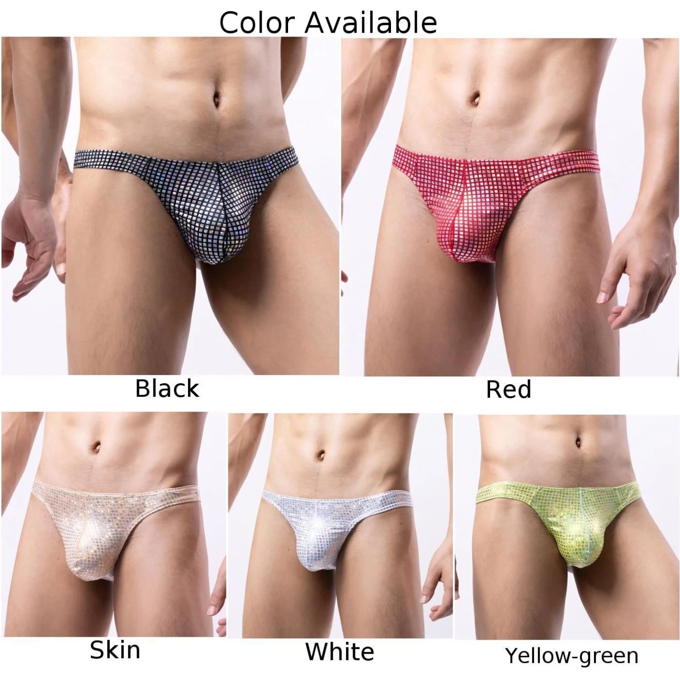 Soft Pouch Thong Lingeres Panties  Men Briefs Underwear in Gloss Low Waist Trunks Style  Multiple Color Choices