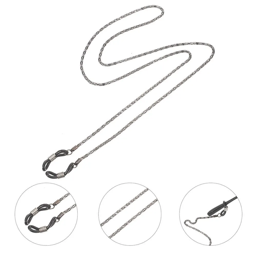 

6Pcs Metal Eyeglass Chain Adjustable Hollow Design Glasses Holder Strap for Men Women Sunglasses Retainer Outdoor Daily Use