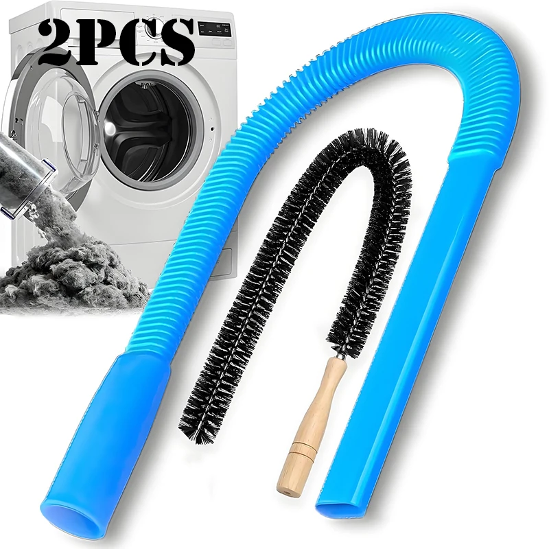 Flexible Dryer Vent Cleaner Hose Vacuum Attachment Lint Remover for Deep Cleaning Dryer Trap Ducts Fits Most Vacuum Cleaners