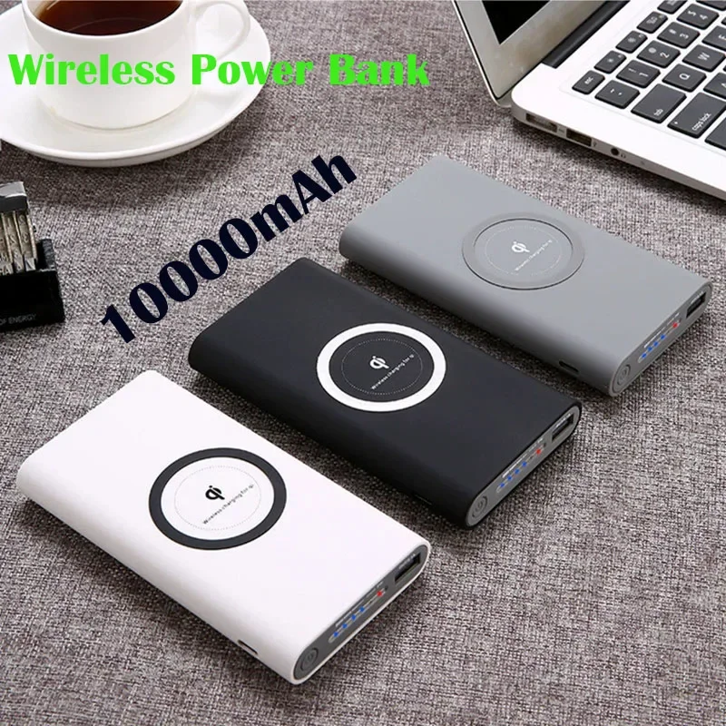 

10000mAh two-way fast charging mobile large-capacity power supply Type-c external battery portable wireless power bank foriPhone