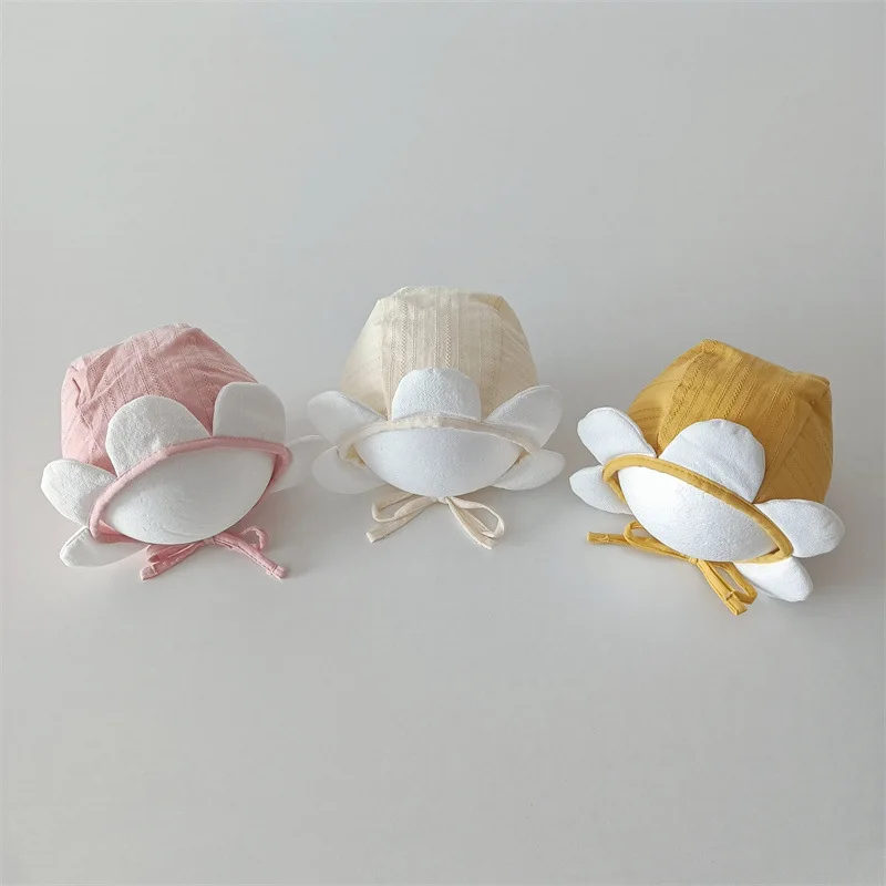 

1 Piece Newborn Baby Boy Girl Beanie Korean Fashion Cute Sun Floral Hat for Toddler Newborn Photography Props for Infant Baby