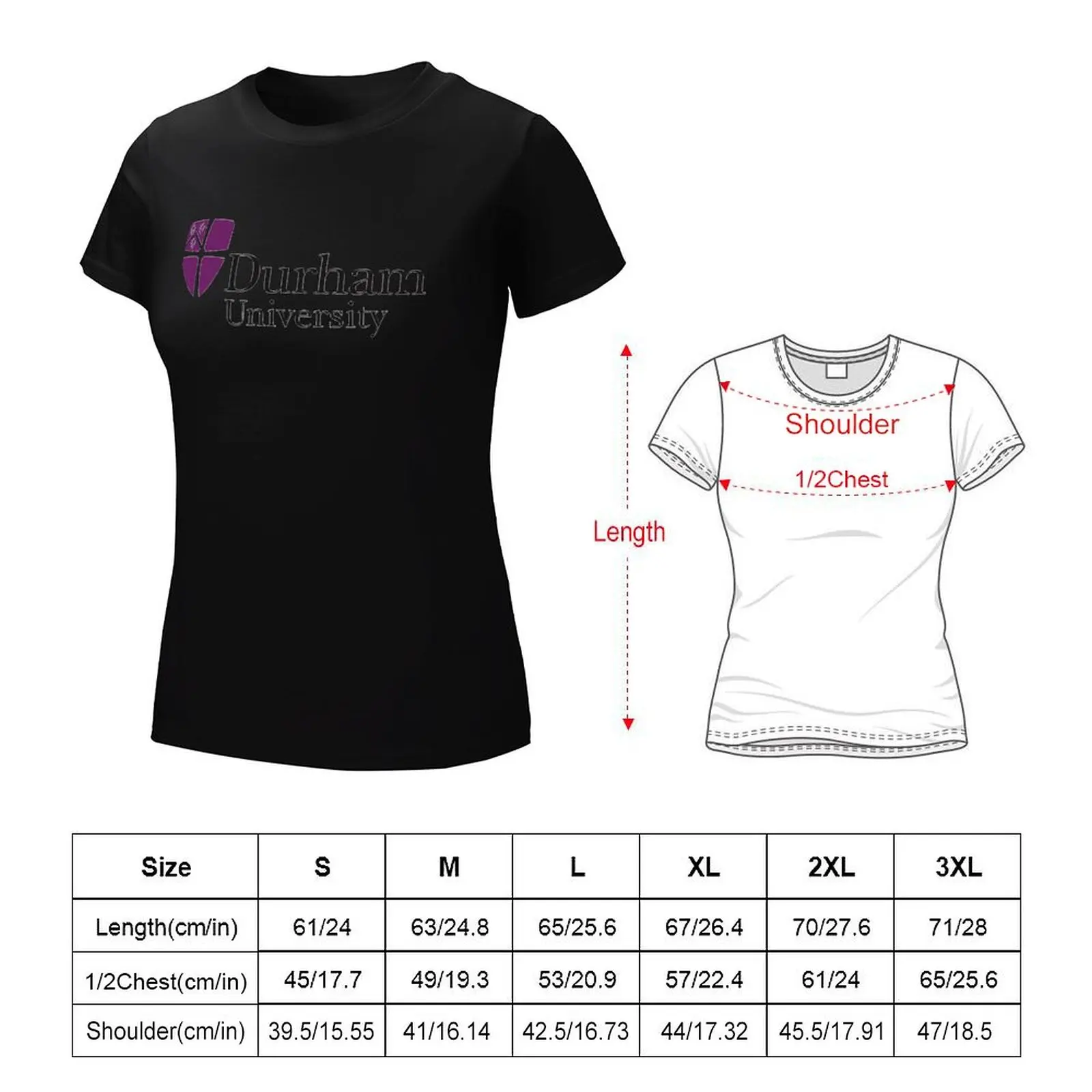 The Durham University T-Shirt kawaii clothes Short sleeve tee funny fashion woman blouse 2024