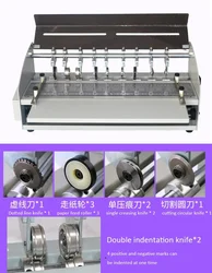 Máquina de plegado eléctrica, máquina de plegado de línea de arroz punteado, libro de línea abatible, columna vertebral, H5000-1 mejorada, nueva