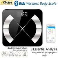2025HOT SALE BMI Bluetooth Fat Scale Smart Digital Bathroom Weight Wireless Weight Scale USB Rechargeable Smartphone APP